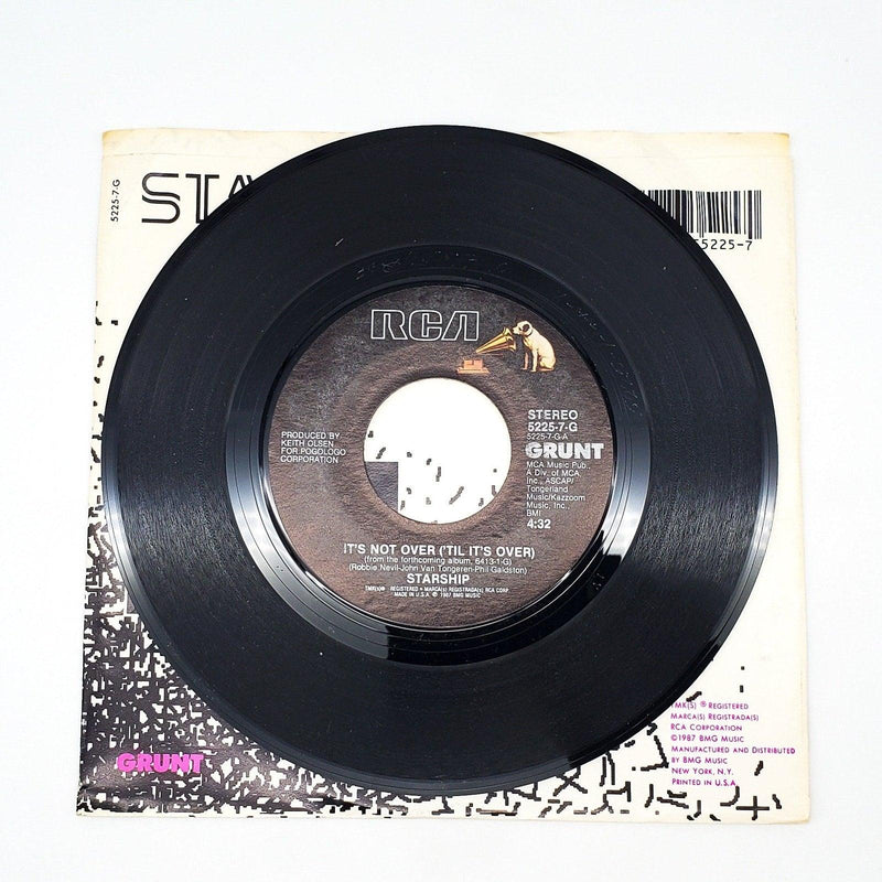 Starship It's Not Over 'Til It's Over 45 RPM Single Record Grunt 1987 3