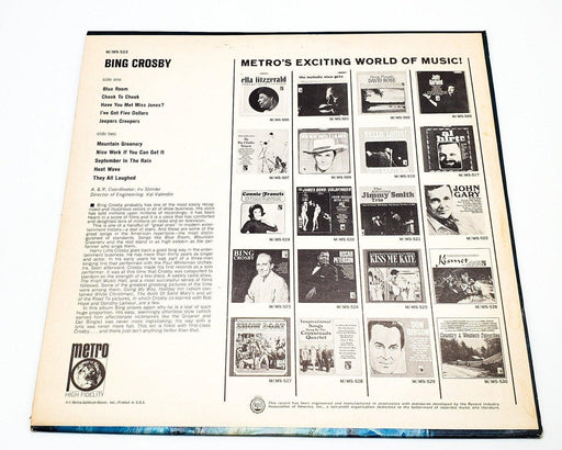 Bing CrosbySelf Titled 33 RPM LP Record Metro Records 1965 MS-523 2