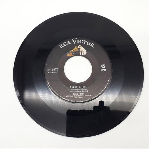Eddie Fisher A Girl, A Girl / Anema E Core Single Record RCA Victor 1954 47-5675 1