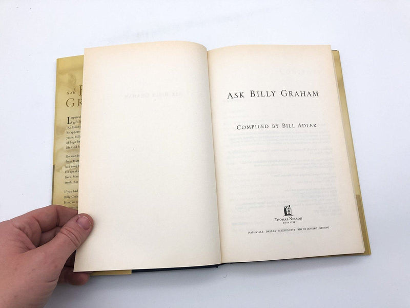 Ask Billy Graham Bill Adler 2007 Thomas Nelson Questions w/ His Answers HC 6