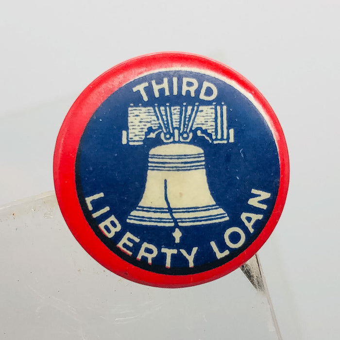 Third Liberty Loan Button Pinback .75" WW1 Patriotic Bond Pin Campaign 1