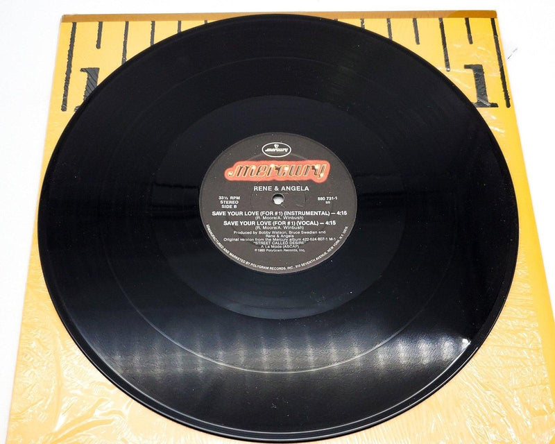 René & Angela Save Your Love 33 RPM Single Record Mercury 1985 5