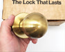 Schlage Door Knob Satin Brass 606 ORB D170 NO TURN Decorative NOS 2