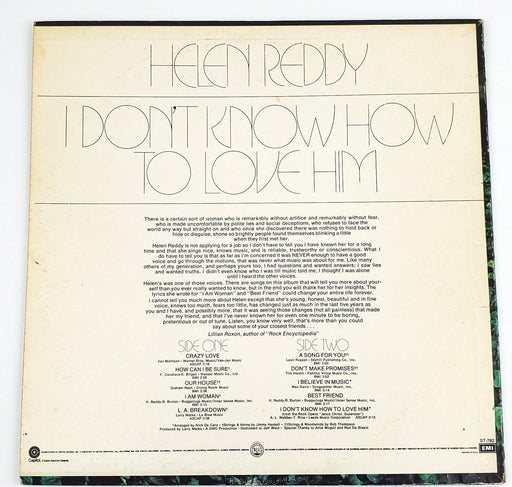 Helen Reddy I Don't Know How To Love Him Record 33 RPM LP Capitol Records 1971 2