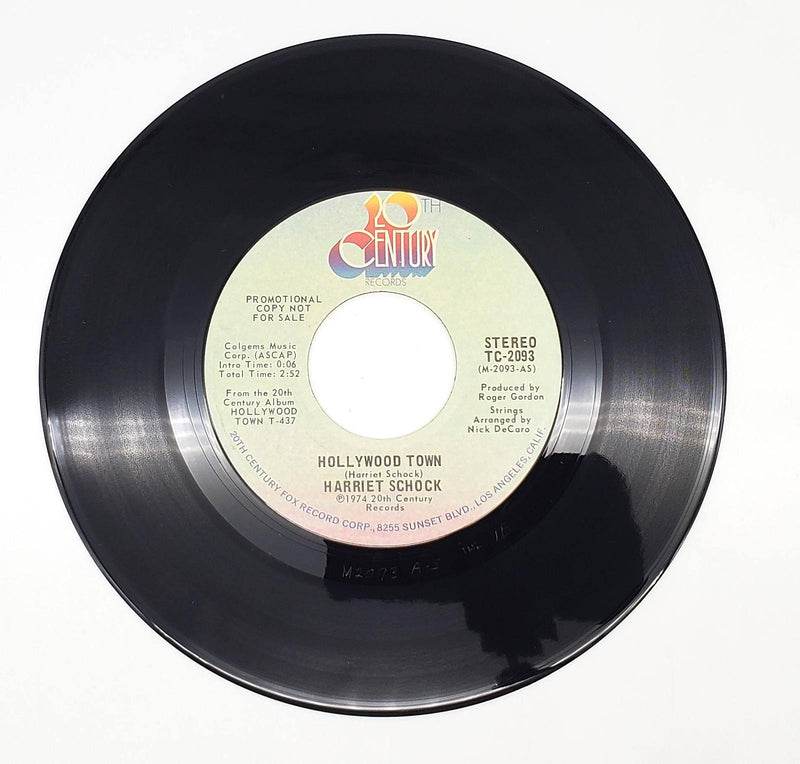 Harriet Schock Hollywood Town 45 RPM Single Record 20th Century 1974 TC-2093 1