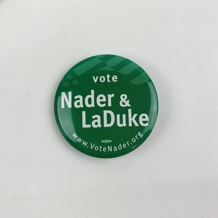 Nader & LaDuke Presidential Political Green Party 1.62" Pin Buttons Lot of 5 3