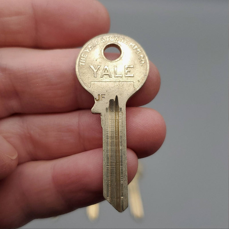 5x Yale & Towne RN12 1/2 Key Blanks JF Keyway Nickel Silver 6 Pin NOS 1