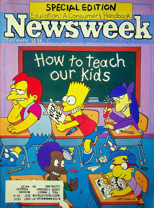 Newsweek 1980 Fall Winter Special Edition Education Handbook Simpsons Cartoons 1