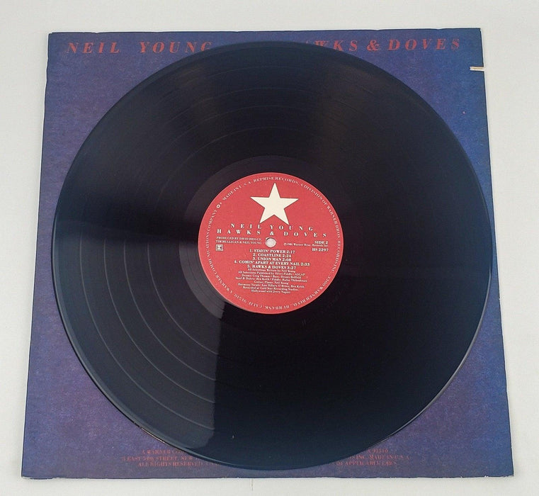 Neil Young Hawks & Doves Record 33 RPM LP HS 2297 Reprise 1980 6