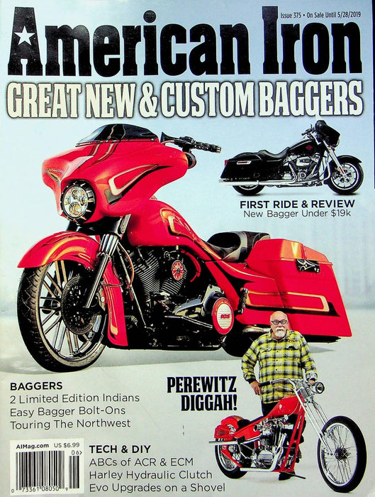 American Iron Motorcycle Magazine May # 375 2019 Perewitz Diggah 2 New Indians