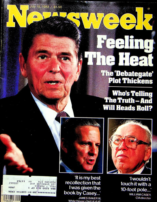 Newsweek Magazine Jul 18 1983 Debategate Reagan Sandra Day O'Connor Supreme Cour