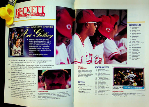 Beckett Baseball Magazine June 1992 # 87 Kirby Puckett Twins Ruben Sierra CLEAN 2