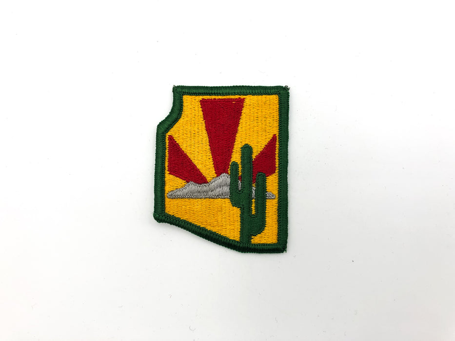 Vintage Arizona Army National Guard Patch State Outline Cactus Embroidered Sew