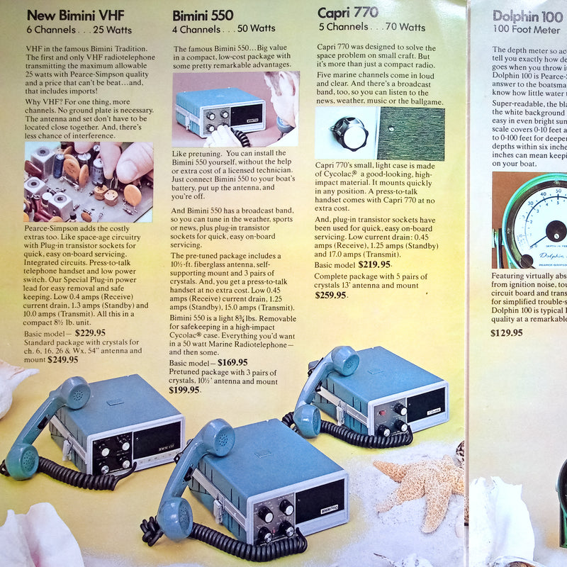 Pearce Simspon Marine Electronics Catalog Bimini, Capri & More w/ Price List