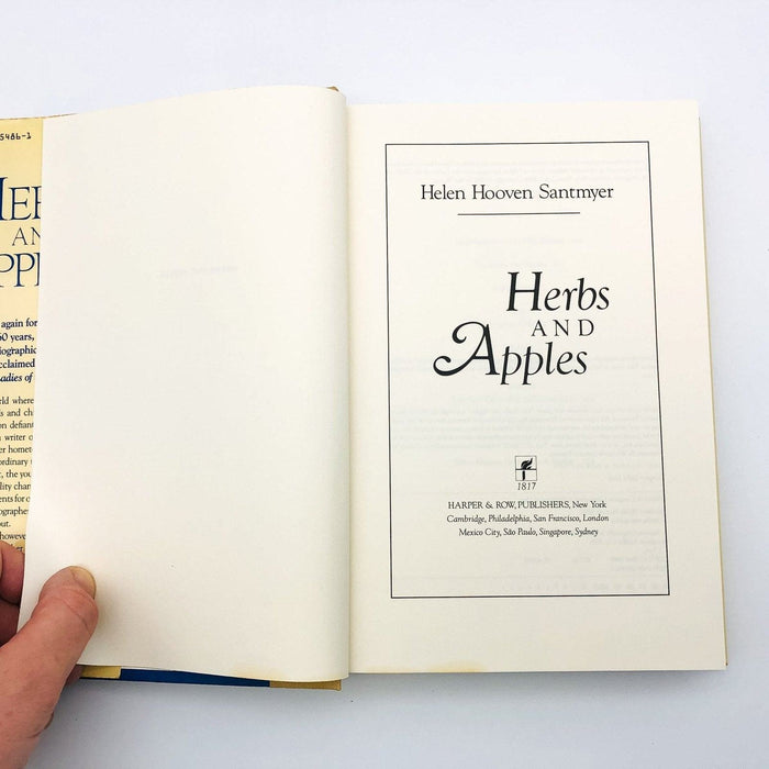 Herbs and Apples Hardcover Helen Hooven Santmyer 1985 WW1 Romance Love Copy 2 8