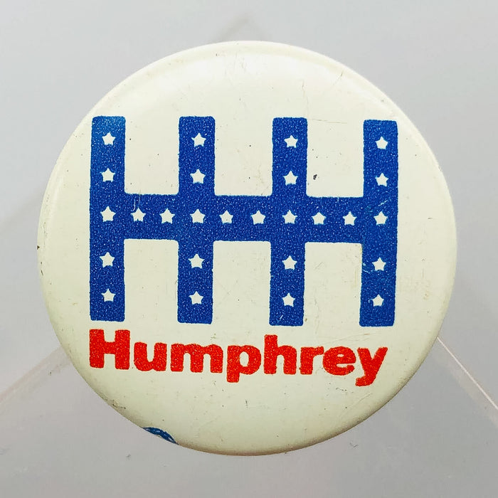 Hubert Horatio Humphrey HHH Stars Button Pin 1" Presidential Campaign Politics 7