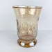 Large Art Glass Gold Copper Speckled Pillar Candle Vase 8" 7