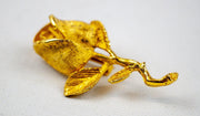 Gold Tone Brooch Vintage Rose Flower Heart Love Romance Gift for Her Lot of 2 3