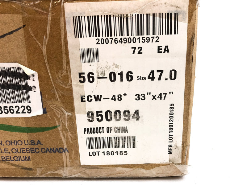 Ansell Chemical Resistant Bib Die Cut Apron 47"x33" White Vinyl 56-016 12pk 3