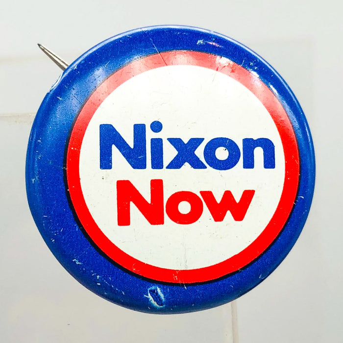 Richard Nixon Now Button Pin 1" Presidential Campaign Politics COADCO Vintage 10