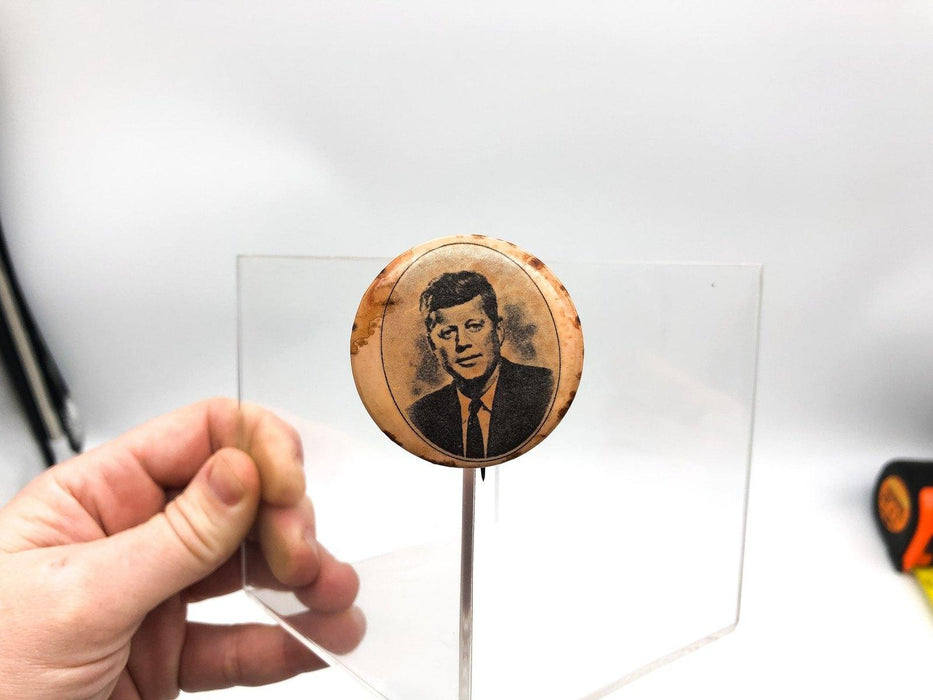 President John F Kennedy JFK Button Picture Pinback 1.5" Black White REPRODUCTIO 3