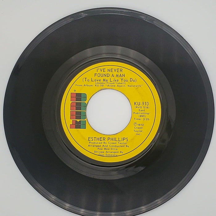 Esther Phillips I've Never Found A Man Record 45 RPM Single KU-910 Kudu 1972 2