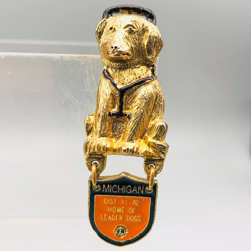 Vintage Lions Club Lapel Pin Pinback Dist 11-A2 Leader Dogs Michigan Sheepdog