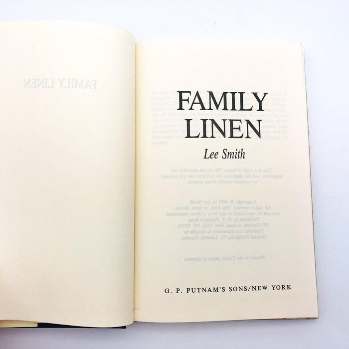 Family Linen Hardcover Lee Smith 1985 Murder Mystery Comedy Family Secrets 7