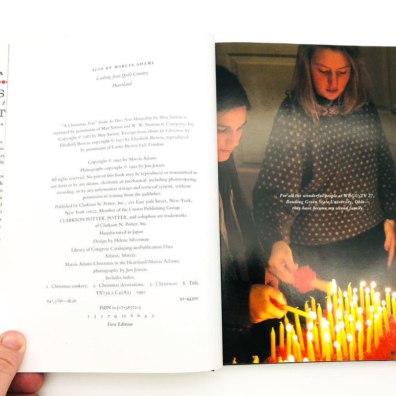 Christmas In The Heartland Hardcover Marcia Adams 1992 Cookery Decorations 8