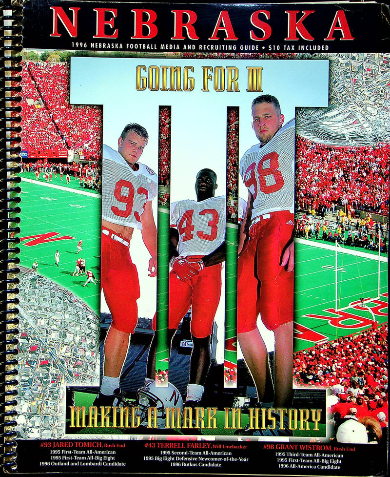 1996 Nebraska Cornhusker Football Media & Recruiting Guide