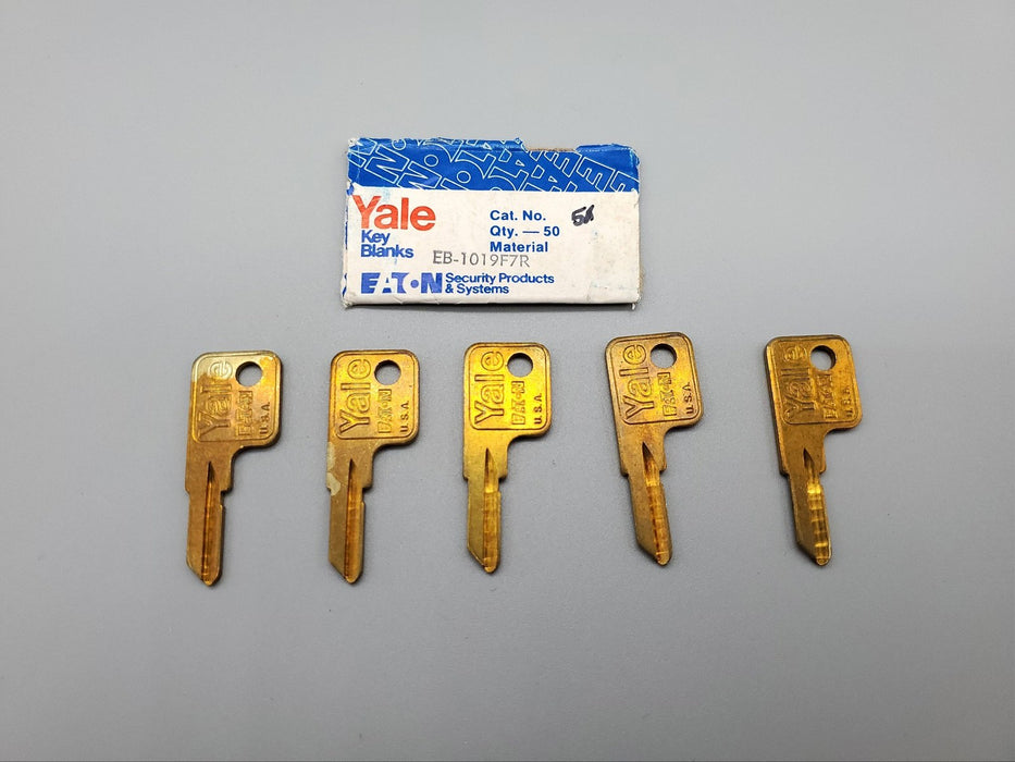 5x Yale EB1019 Key Blanks F7R Keyway Solid Brass 4 Pin NOS 3