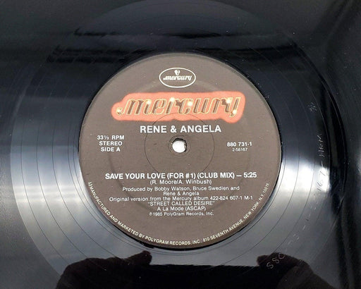 René & Angela Save Your Love 33 RPM Single Record Mercury 1985 2