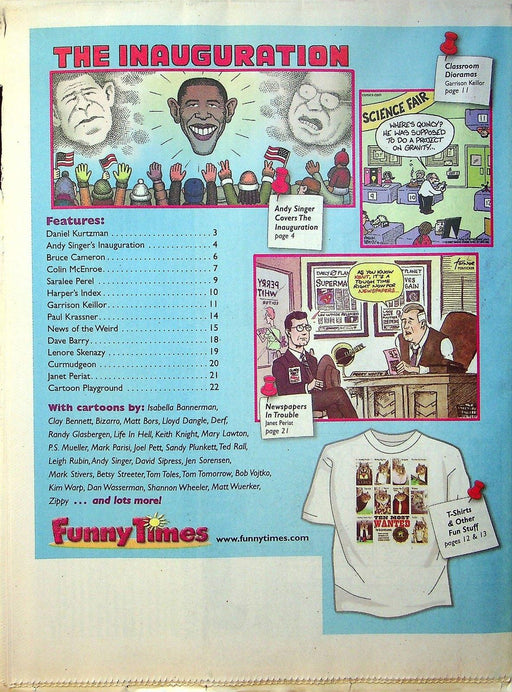 Funny Times Magazine March 2009 Comedy Obamady, Andy Singer, Garrison Keillor 2