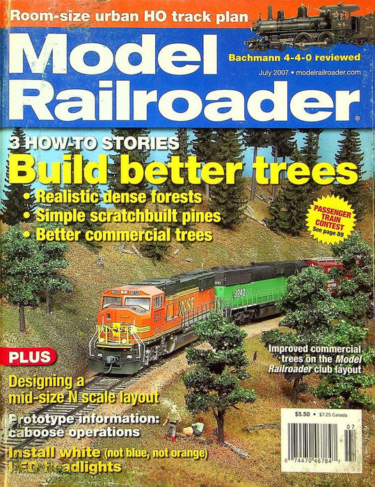 Model Railroader Magazine July 2007 Vol 74 No 7 Build Better Trees