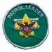 3ct Boy Scouts Patrol Leader Patch Clear Plastic Back Brown Eagle Gray Border 9