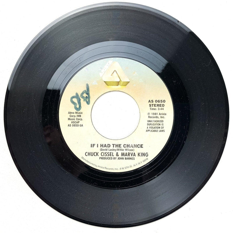 Chuck Cissel & Marva King 45 RPM 7" Single If I Had the Chance / Possessed 2