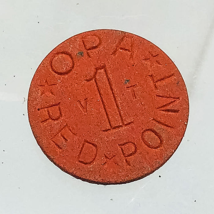 WW2 Ration Ticket Token Coupon Office of Price Administration OPA 1 Red Point VT