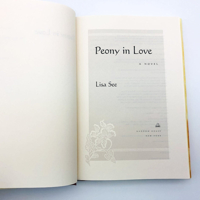 Peony In Love Hardcover Lisa See 1997 17th Century China Forbidden Love 1st Ed 7