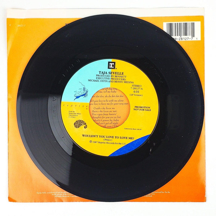 Taja Sevelle Wouldn't You Love To Love Me? Record 45 Single Reprise 1987 Promo 3