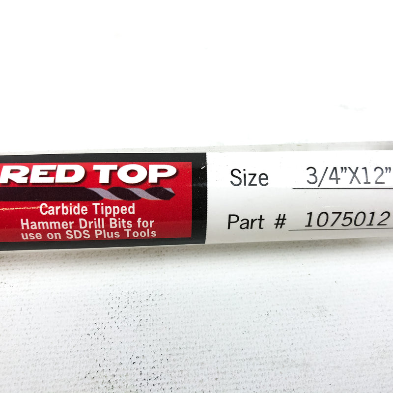 2pk Hammer Drill Bit 3/4"x12" SDS Plus Carbide Tipped 8.5" LOC Concrete Masonry