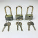 3ct Vintage No 510 Master Lock Padlock Adjustable Shackle 2-1/4" NOS Keyed Alike 1