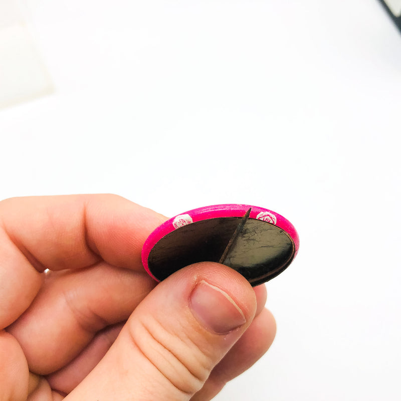 Hartke Of Course Button Pin 1.25" Indiana Senator Presidential Campaign Pink 2