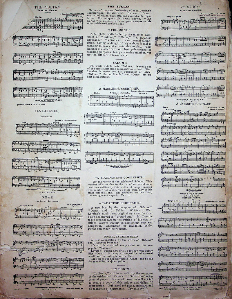 Whistling Rufus A Characteristic March Sheet Music Kerry Mills 1899 Piano Song 6