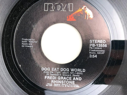 Fredi Grace and Rhinstone 45 RPM 7" Single Dog Eat Dog World / Head Over Heels 2