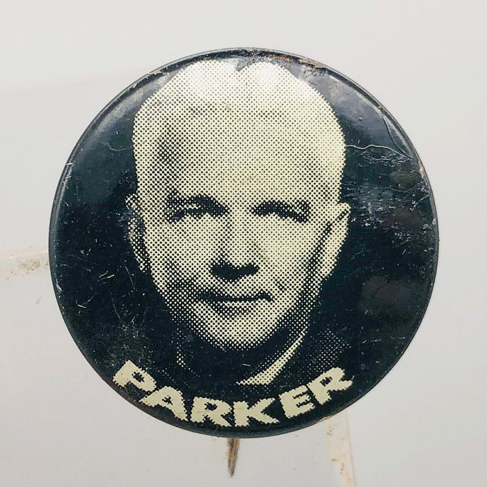 Parker Political Campaign Button Pin .875" Lithographers Union Label Vintage 1