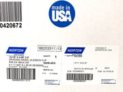 12-1/8" x 4-3/8" x 8" 32A80-J8VG Gleason Cup Grinding Wheel Norton 1pk 5