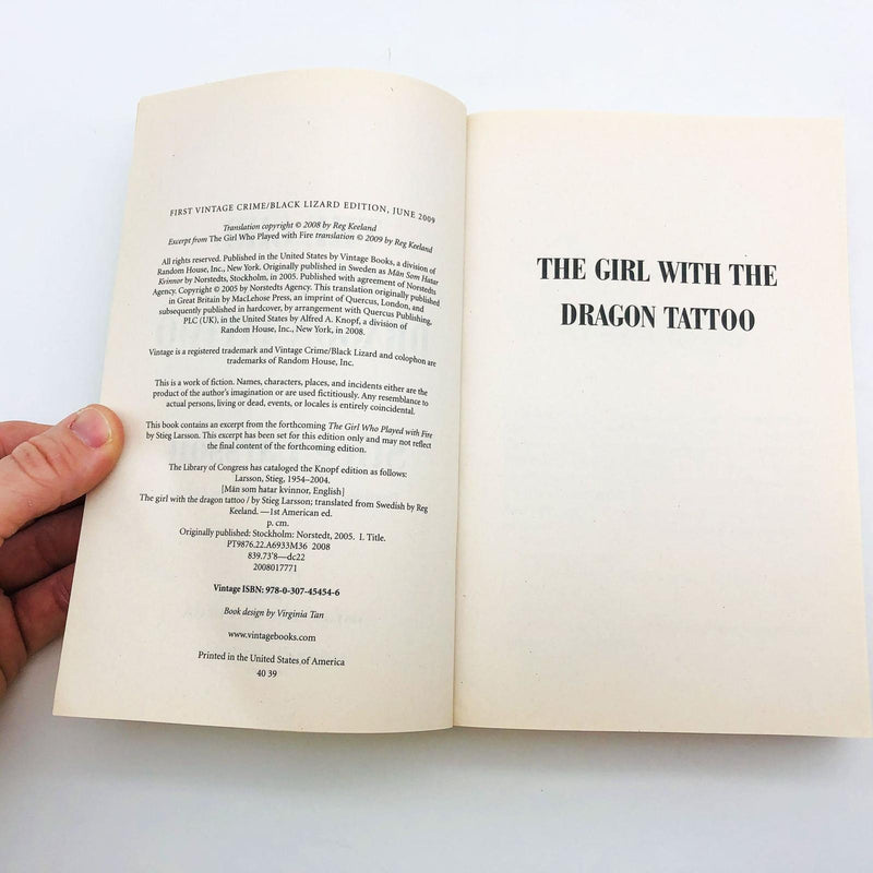 The Girl With The Dragon Tattoo Stieg Larsson Paperback 2005 Book 1 Millennium 7