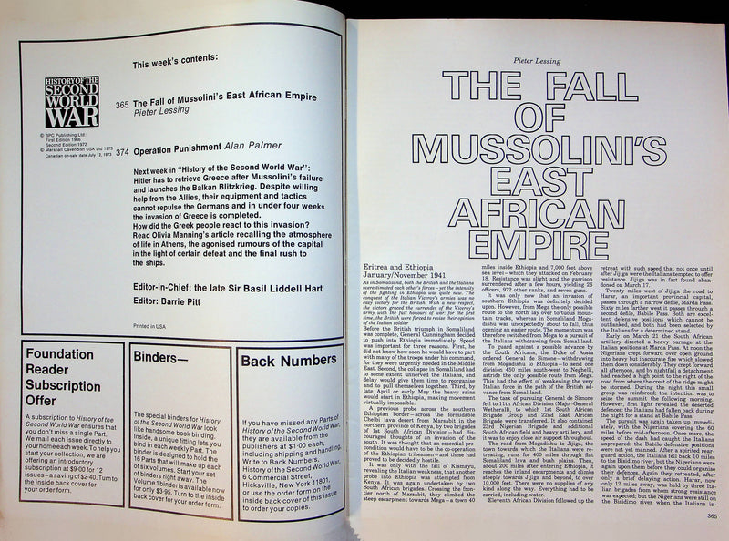 History Second World War WW2 Magazine 1973 Part 14 Hitler Revenge Yugoslavia 3