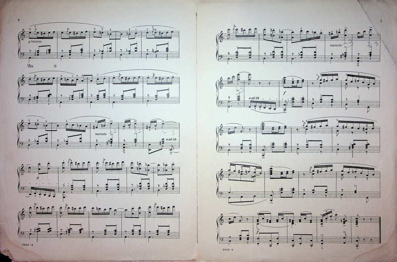 Spanish Dance Op 12 No 1 Sheet Music Moritz Moszkowski Vintage Piano Song 3