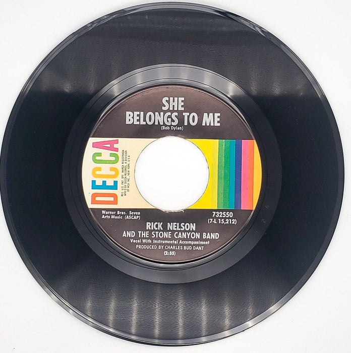 Rick Nelson She Belongs To Me Record 45 RPM Single Decca 1969 1